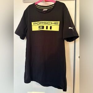 Puma Black T-Shirt with Yellow Porsche 911 Graphic
